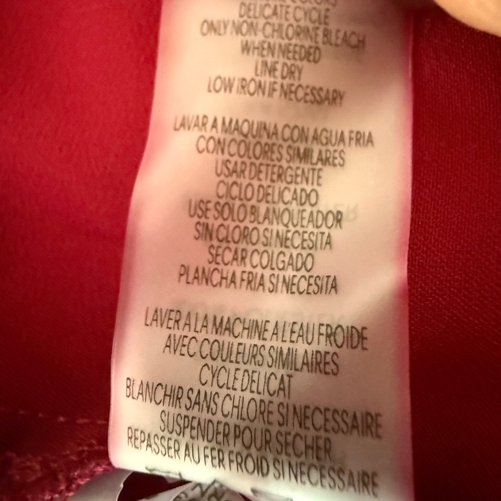 Calvin Klein Women's Wide Leg Magenta Pants - Picture 5 of 5